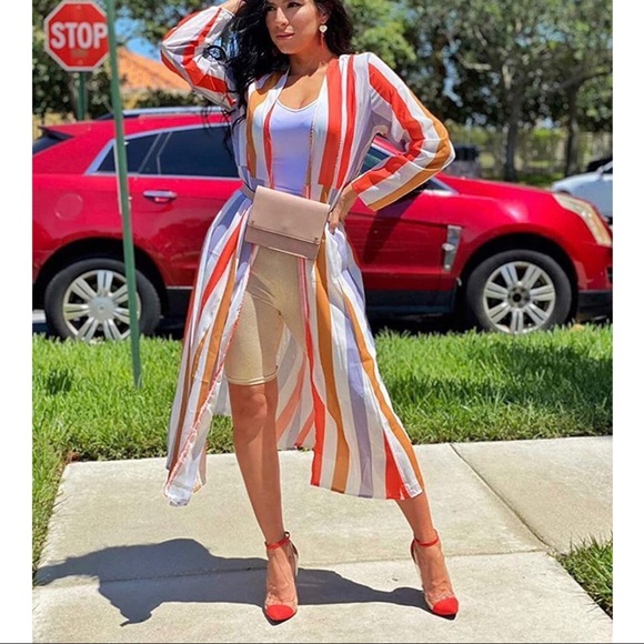 Casual Cover Up Printed Kimono - Picture 2 of 5